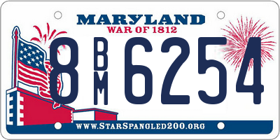 MD license plate 8BM6254