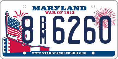 MD license plate 8BM6260