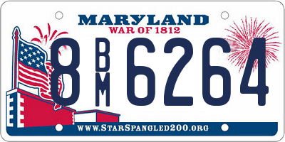 MD license plate 8BM6264