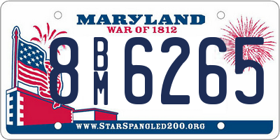 MD license plate 8BM6265