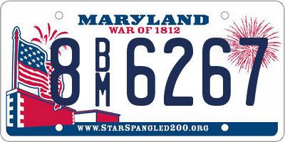 MD license plate 8BM6267