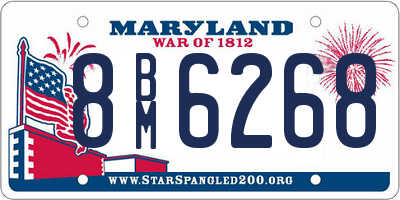 MD license plate 8BM6268