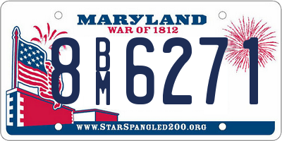 MD license plate 8BM6271