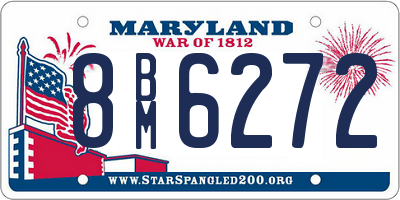 MD license plate 8BM6272