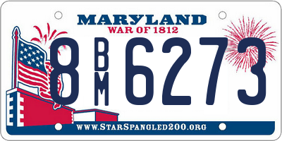 MD license plate 8BM6273