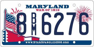 MD license plate 8BM6276