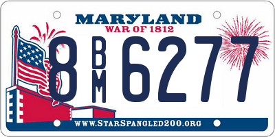 MD license plate 8BM6277