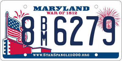 MD license plate 8BM6279