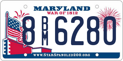 MD license plate 8BM6280