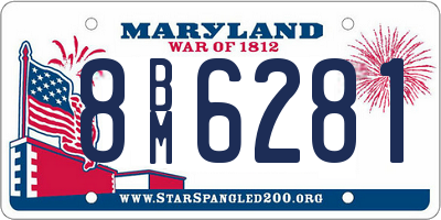 MD license plate 8BM6281