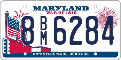 MD license plate 8BM6284