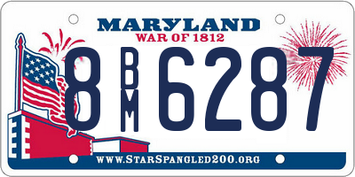 MD license plate 8BM6287