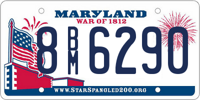 MD license plate 8BM6290