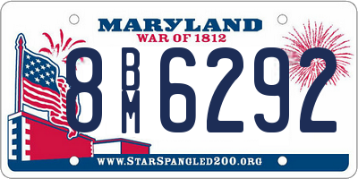 MD license plate 8BM6292