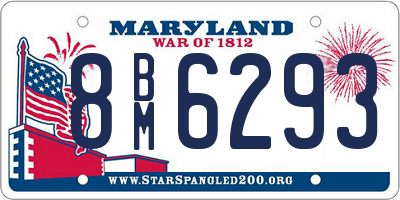 MD license plate 8BM6293