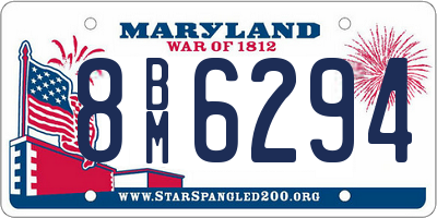 MD license plate 8BM6294