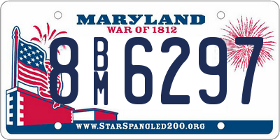 MD license plate 8BM6297