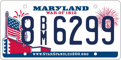 MD license plate 8BM6299