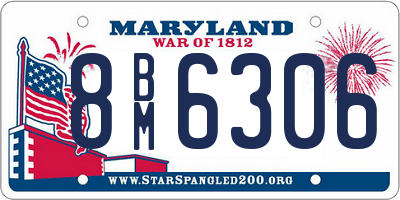 MD license plate 8BM6306