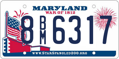 MD license plate 8BM6317