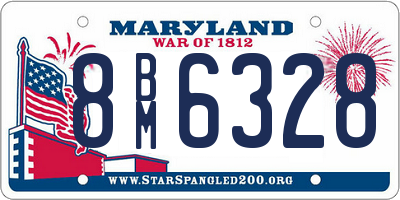 MD license plate 8BM6328