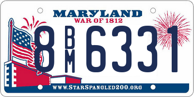 MD license plate 8BM6331