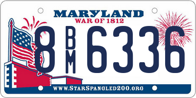 MD license plate 8BM6336