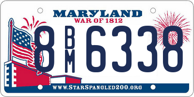 MD license plate 8BM6338