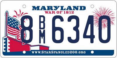 MD license plate 8BM6340