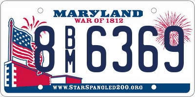 MD license plate 8BM6369