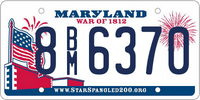 MD license plate 8BM6370