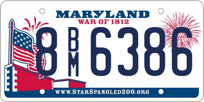 MD license plate 8BM6386