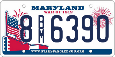 MD license plate 8BM6390