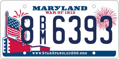 MD license plate 8BM6393