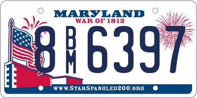 MD license plate 8BM6397