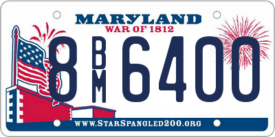 MD license plate 8BM6400