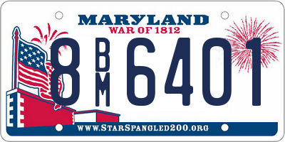 MD license plate 8BM6401