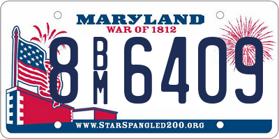 MD license plate 8BM6409