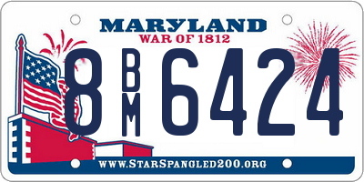 MD license plate 8BM6424