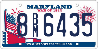MD license plate 8BM6435