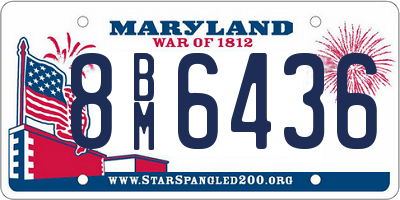 MD license plate 8BM6436