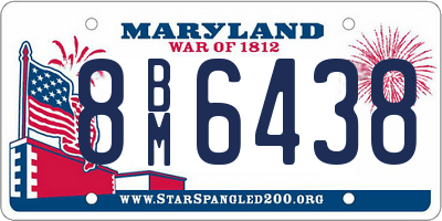 MD license plate 8BM6438