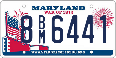 MD license plate 8BM6441