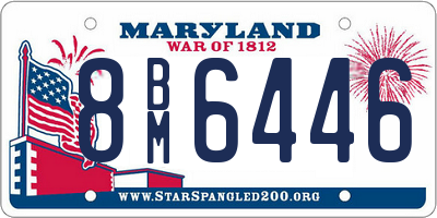 MD license plate 8BM6446