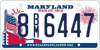 MD license plate 8BM6447