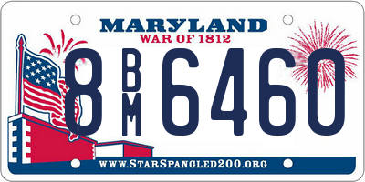 MD license plate 8BM6460