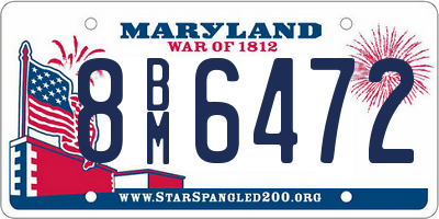 MD license plate 8BM6472