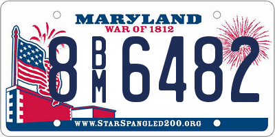 MD license plate 8BM6482