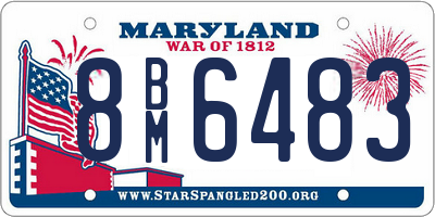 MD license plate 8BM6483