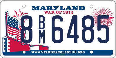 MD license plate 8BM6485